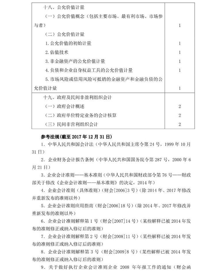 注冊會(huì)計(jì)師《會(huì)計(jì)》考試大綱