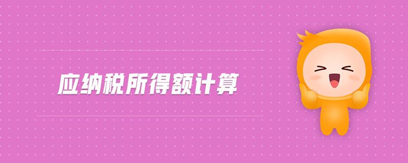 應(yīng)納稅所得額計算