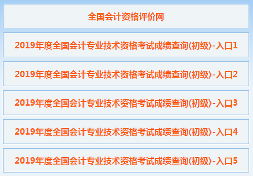 初級會計(jì)師成績查詢