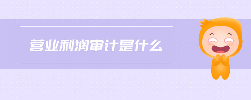 營業(yè)利潤審計是什么