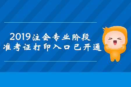 2019年河南注冊會計師專業(yè)階段準考證打印入口已開通