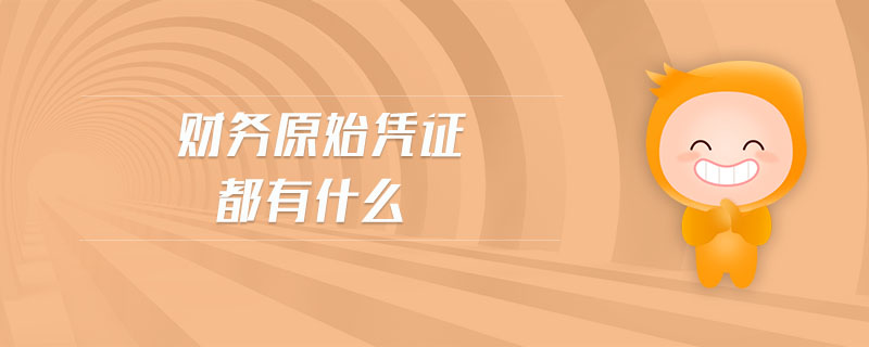 財務(wù)原始憑證都有什么