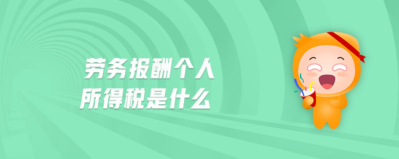 勞務(wù)報(bào)酬個(gè)人所得稅是什么