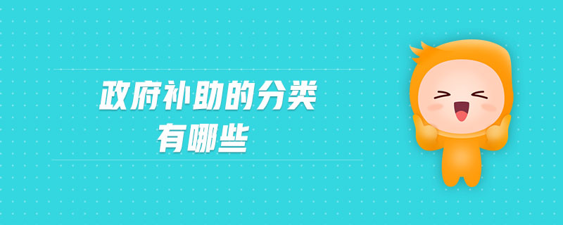 政府補(bǔ)助的分類有哪些