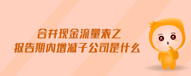 合并現(xiàn)金流量表之報(bào)告期內(nèi)增減子公司是什么