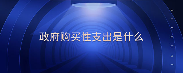 政府購買性支出是什么