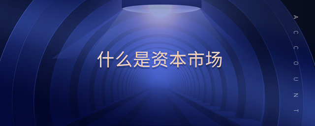 什么是資本市場