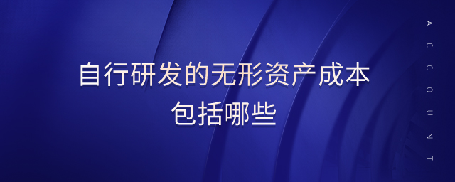 自行研發(fā)的無(wú)形資產(chǎn)成本包括哪些