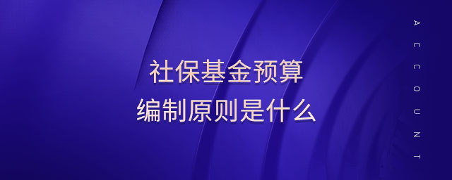 社?；痤A(yù)算編制原則是什么