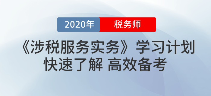 2020年稅務(wù)師《涉稅服務(wù)實(shí)務(wù)》基礎(chǔ)階段學(xué)習(xí)計(jì)劃！最全！