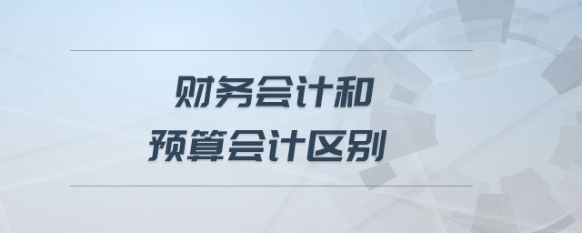 財務(wù)會計和預(yù)算會計區(qū)別