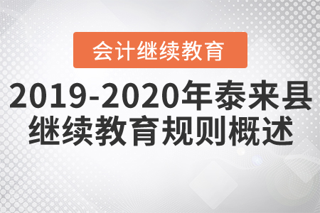 2019年至2020年黑龍江省泰來縣會(huì)計(jì)繼續(xù)教育規(guī)則概述