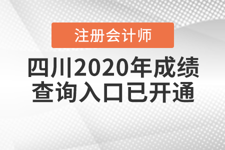 2020年四川注冊(cè)會(huì)計(jì)師成績查詢?nèi)肟陂_通了！