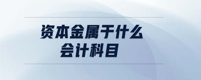 資本金屬于什么會(huì)計(jì)科目
