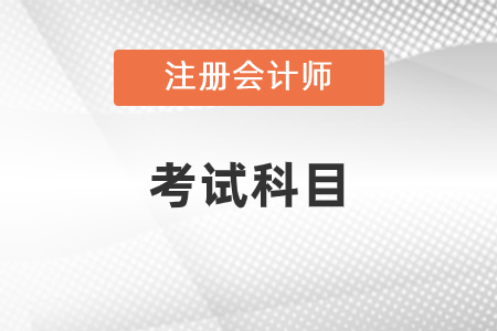 注冊(cè)會(huì)計(jì)師考試科目！