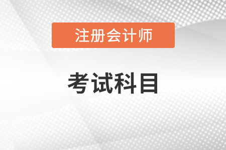 河北注冊(cè)會(huì)計(jì)師考試科目
