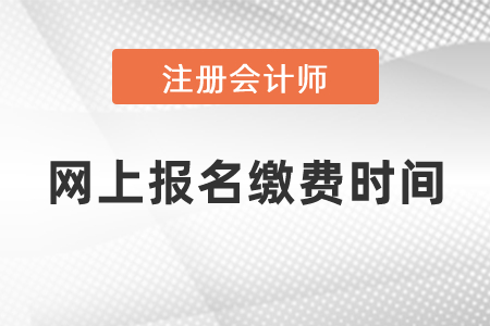 注會(huì)網(wǎng)上報(bào)名繳費(fèi)時(shí)間
