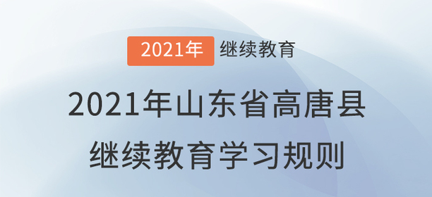 2021年山東省高唐縣會計繼續(xù)教育學(xué)習(xí)規(guī)則