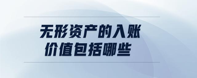 無形資產的入賬價值包括哪些
