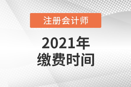 2021年cpa報名繳費(fèi)時間