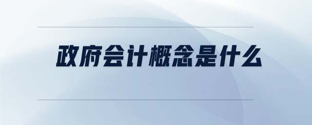 政府會計(jì)概念是什么
