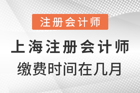 上海注冊會計師繳費時間在幾月？