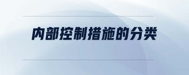 內(nèi)部控制措施的分類