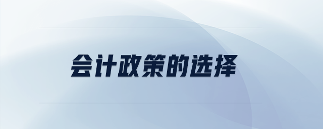會(huì)計(jì)政策的選擇