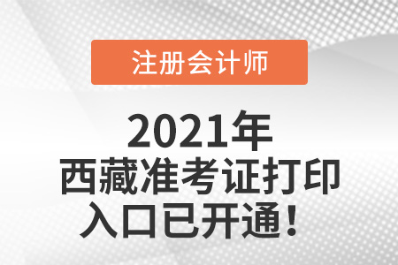 2021年西藏自治區(qū)拉薩CPA準(zhǔn)考證打印入口已開通