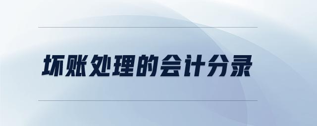 壞賬處理的會計(jì)分錄