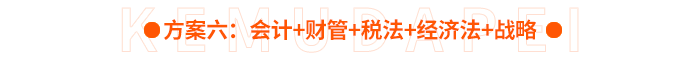 方案六：會計+財管+稅法+經(jīng)濟(jì)法+戰(zhàn)略