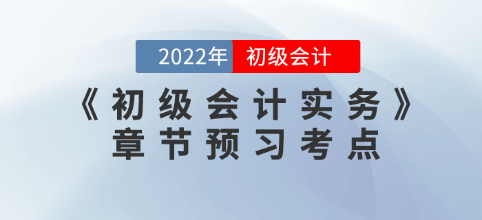 搶先學(xué)！2022年《初級會計實務(wù)》第二章資產(chǎn)預(yù)習(xí)考點