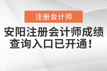 安陽(yáng)注冊(cè)會(huì)計(jì)師成績(jī)查詢?nèi)肟谝验_(kāi)通！
