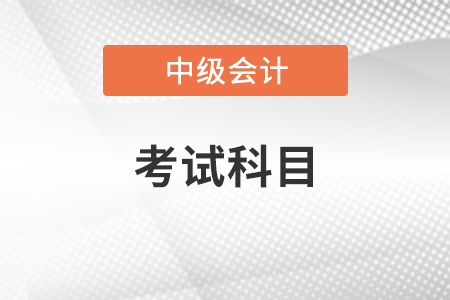 2022年青海中級會計師考試科目是什么