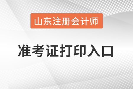 山東省德州注冊會計師準(zhǔn)考證打印入口在哪里？