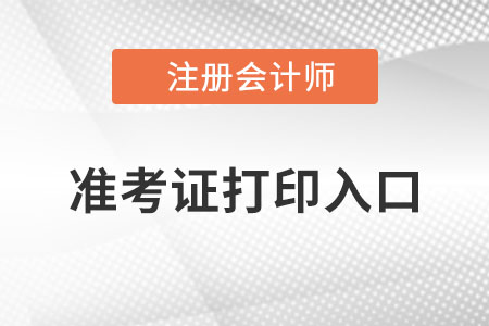 甘肅省金昌注冊(cè)會(huì)計(jì)師準(zhǔn)考證打印入口在哪里？