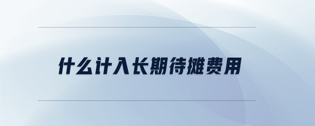什么計入長期待攤費(fèi)用