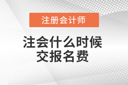 注會(huì)什么時(shí)候交報(bào)名費(fèi)