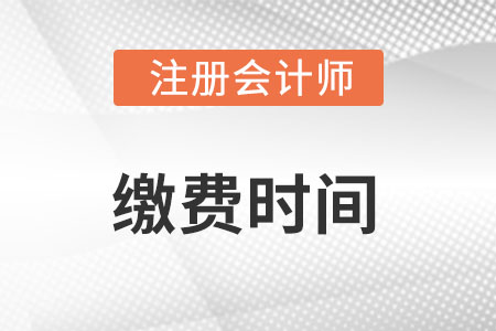 中國注冊會計師繳費時間在幾月幾日？