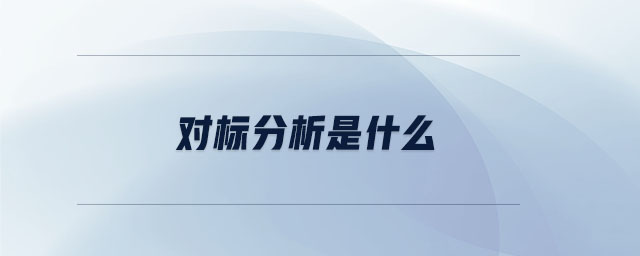 對標(biāo)分析是什么