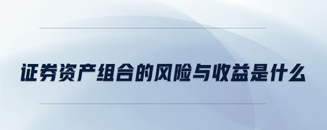 證券資產(chǎn)組合的風險與收益是什么