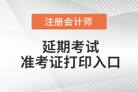 甘肅省酒泉注冊會計師延考打印準(zhǔn)考證入口開通了嗎？
