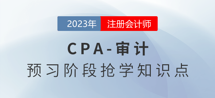 審計的概念_2023年注會審計預(yù)習(xí)知識點
