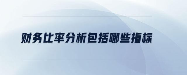 財務(wù)比率分析包括哪些指標(biāo)