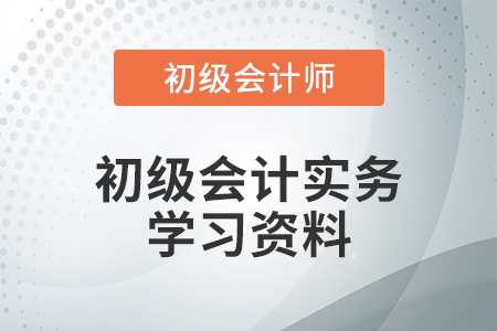 初級會計實務學習資料