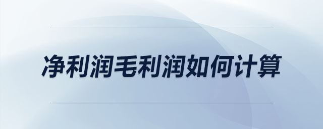 凈利潤毛利潤如何計算