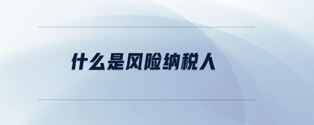 什么是風(fēng)險納稅人