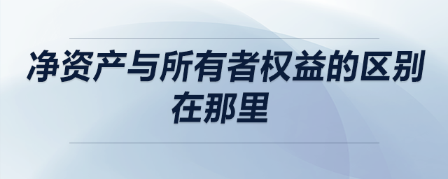 凈資產與所有者權益的區(qū)別在那里