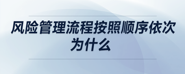 風險管理流程按照順序依次為什么