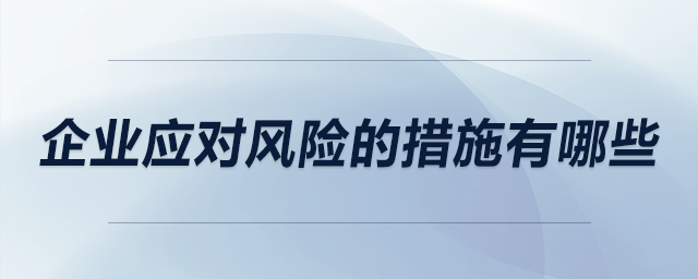 企業(yè)應對風險的措施有哪些